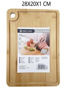 Une planche à découper en bambou, planche à découper de fruits rainurée épaissie de cuisine verticale, planche à découper en bambou d'ustensiles de cuisine ménagers