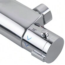 YUNRUX Shower Thermostat Shower Fitting Mixer Tap Shower Shower Thermostat Fitting Bathroom Thermostat Mixer Tap Shower Thermostat Fitting Shower Thermostat Chrome G3/4 - Silver - View 9