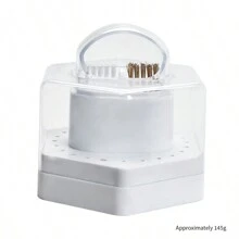 24孔多功能二合一美甲钻头展示收纳盒，带清洁刷 - 彩色 - 查看 7