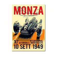 1pc Wall Arts Posters Vintage Car Races Monaco Prix F1 Racing Poster Canvas Painting Grand Prix Edition Racing Wall Art Pictures Home Decor Frameless - Multicolor - View 59