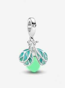 1 chiếc mặt dây chuyền bạc 925 dạng dây mảnh, hạt trang trí tự làm, phù hợp với vòng tay, món quà tinh tế dành cho phụ nữ, thích hợp làm mặt dây chuyền trang sức cho Ngày Valentine, Đêm Giáng sinh và Năm mới để tặng cho người con gái bạn yêu thương - Bạc - Xem 4