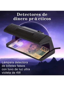 Detector de billetes falsos con luz ultravioleta y linterna ultravioleta - Negro - Ver 3