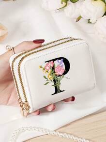 Burgundy Bag Charry Red Bag Wine Red Bag Large Capacity Multi Double Zipper Card Holder Wallet Business Card Holder Credit Card Holder Women For Women Wallet Mini Wallet Purse Wallet Card Wallet - Burgundy - View 69