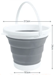 1pc Foldable Water Bucket, Portable Outdoor Travel Home Use Small Water Bucket, Fishing Bucket, Plastic Foot Washing Bucket, Soaking Bucket, Car Washing Bucket, Dorm Carry Bucket, Round Shape Water Bucket, Practical & Stylish, Space-Saving, Multi-Functional Folding Bucket - Multicolor - View 16