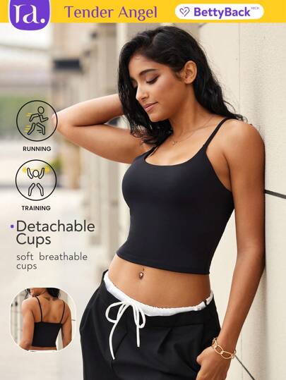 Tender Angel Women's Sports Bras Open Back Racerback Yoga Workout Exercise Tops