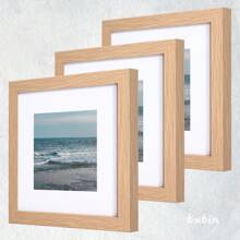 1 件/3 件套装方形简约设计相框，4x4 英寸、5x5 英寸、6x6 英寸、8x8 英寸，带随机纸板插件，非常适合情人节或节日礼物