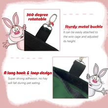 Rabbit Hay Bag Feeder, Dark Green 600D Oxford Cloth Fabric Hay Hanging Feeder Storage For Rabbit Chinchilla Small Animals - Dark Green - View 4