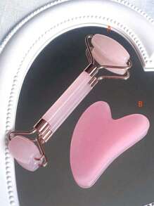 Facial Beauty Massage Tool Set, With Roller Massager And Scraping Plate, For Body And Back,Back To School Supplies