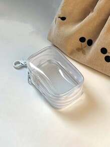 Portable Storage Bag Mini Zipper Bag Travel Storage Bag Bag Accessories Headphone Charger And Data Cable Organizer Cosmetic Bag Makeup Bag Multifunctional Case With Keychain For Women And Girls For Cosmetics Electronic Cables Perfume Keys Bracelets And Small Accessories Travel Essential Accessories For Outdoor Office Back To School Beach Essentials Camping Essentials Beach Accessories Travel Must Haves - Multicolor - View 5