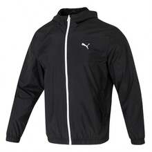 Puma ESS 猫标志风衣 男士运动服 户外防风夹克 舒适休闲 691345-01 - 黑色 - View 1