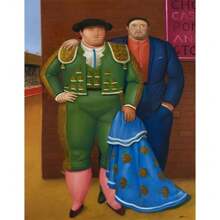 1pc Vintage Fernando Botero Art Dik Persoon Canvas Schilderij Paar Dansende Prints Muurschildering Grappige Figuren Muurkunst Poster Voor Woonkamer Decor Geen Lijst