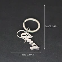 1pc Customized Letter Name Pendant Keychain Men's And Women's Accessories - Multicolor - View 6