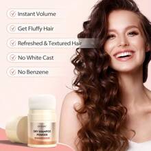 1 件/3 件男女通用丰盈发粉，天然植物配方干发洗发粉 - 控油，无需清洗，打造蓬松秀发，去除油脂，以及头发蓬松粉