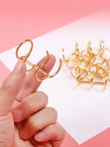2 piezas de anillos para encuadernación de libros, anillos sueltos para hojas sueltas, anillos abiertos para calendario, diario, colores surtidos, anillos de hojas sueltas de fácil apertura y cierre, accesorios de calendario