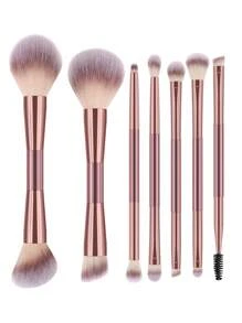 7/5/3件套软毛化妆刷套装，包含散粉刷、腮红刷、轮廓刷、粉底刷、鼻刷、眼影刷、眉刷、唇刷、细节刷，化妆刷套装，化妆刷套装，化妆刷套装，全套化妆刷，化妆刷套装，全套化妆工具，化妆刷套装，化妆刷礼盒套装