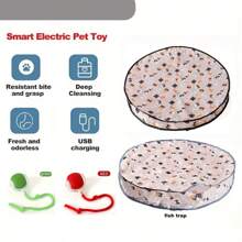 [2pcs/Set] Cat Toys, Hunting Cover, Self-Entertaining Hiding Tent, Smart Voice Activated Electronic Cat Teaser Toy With Rolling Ball - Silicone Material, Exercise And Fun