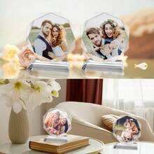 1 st. Gepersonaliseerde fotokristallen hanger, aanpasbare fotohanger met displaystandaard, perfect aandenken voor koppels, perfect feestelijk cadeau voor Nieuwjaar en Valentijnsdag!