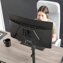 Soporte brazo para monitor, para pantallas de hasta 32 y 38 Ultrawide, totalmente ajustable, negro (STAND-V001) - Negro - Ver 10