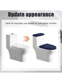 Toilet Tank Lid Cover Stretch Velvet Bathroom Toilet Cover Set Soft Comfortable Universal Toilet Cushion Bathroom Accessories