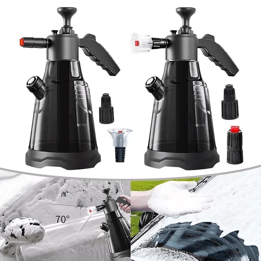 NetHong Car Wash Foam Sprayer 2.3L Hand Pump Pneumatic Foam Snow Foam Car Wash Spray Spring Cleaning - Black Watering Can - View 1