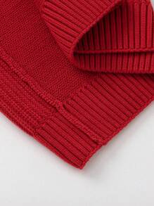 Balabala Suéter tejido para niño preadolescente, jersey de primavera con capas - rojo chino - Ver 7