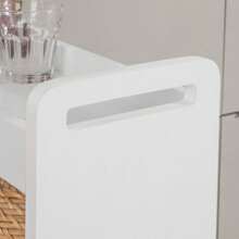 SoBuy NSR01-W Carro Multiuso con Ruedas,Carrito,4 bandejas,L60 x P18 x H82 cm Blanco,ES Carrito Baño Estrecho Carrinho Auxiliar Com Rodas Organizador Compacto para Cozinha Prateleira de Madeira Com Rodas Carrinho de Serviço Com Mueble Baño Estrecho Muebles Estrechos Baño Armario Baño Estrecho Armario Estrecho Baño Armário de Casa de Banho Estreito Portarrollos de Papel Higiénico de Pie Almacenamiento de Rollos de Papel Higiénico delgado Armario para Rollos de Papel Higiénico delgado Portarrollos de Papel Higiénico delgado de Pie Almacenamiento de Rollos de Papel Higiénico Estrecho Armario para Rollos de Papel Higiénico Estrecho Portarrollos de Papel Higiénico Estrecho de Pie Almacenamiento de Rollos de Papel Higiénico Compacto Armario para Rollos de Papel Higiénico Compacto Muebles de Cocina Marrón estilo nórdico, estilo sencillo 60x18.5x81 cm - Blanco - Ver 4