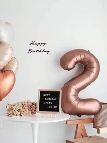 Bóng bay nhôm hình số màu cà phê cỡ lớn 40 inch, thích hợp cho trang trí nền sinh nhật, kỷ niệm, Giáng sinh - Cà phê nâu - Xem 8