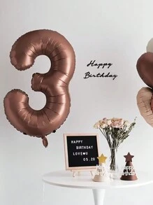Bóng bay nhôm hình số màu cà phê cỡ lớn 40 inch, thích hợp cho trang trí nền sinh nhật, kỷ niệm, Giáng sinh - Cà phê nâu - Xem 11