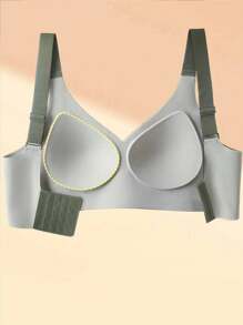 Women's Elegant Wireless Bra - Comfortable, Breathable With Thick Padding Design - Green - View 3