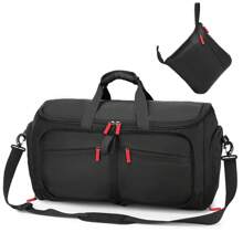 Seyfocnia Carry On Garment Bag Foldable Garment Bags For Travel, Duffle Garment Bag With Shoe Pouch 2 In 1 Hanging Suitcase Suit Bag Men Convertible Garment Bag For Weekend Sport   International Women's Day