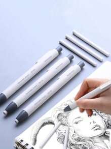 1 件装可伸缩艺术橡皮擦笔形按压橡皮擦返校