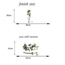 1 套水彩松树墙贴，林地自然树木森林墙贴适用于卧室、客厅、餐厅家居装饰 - 彩色 - 查看 11