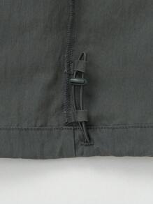 Balabala Tween Girl Drawstring Waist Pocket Design Loose Comfortable Casual Long Pants - Medium Gray - View 7