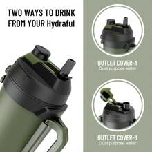 Hydraful Gallon Jug, 128oz Large Insulated Stainless Steel Sports Water Jug, Large Triple Wall Vacuum Insulation Water Bottle-Keeps Cold Up To 48 Hrs-Sweat Proof,For Gym, Hiking & Camping - Graphite Gray - View 11