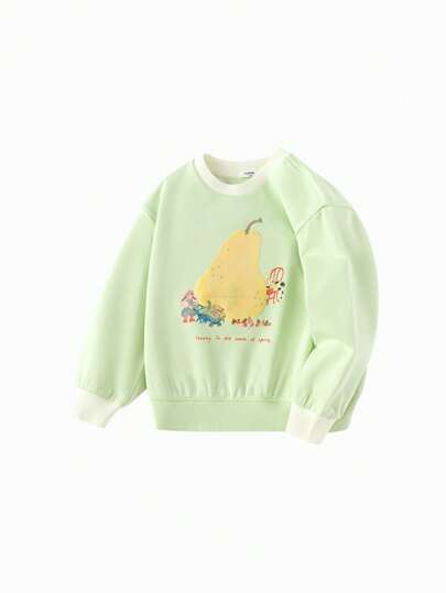 Balabala Girls' Printed Sweatshirt, Sweet Adorable Spring Top