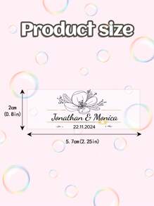 45pcs Wedding Bubble Tube Labels, Personalized Wedding Labels,Wedding Stickers Custom,Bubble Wand Label Clear, Bubbles Wedding Label,Bubble Party Custom Transparent Stickers
