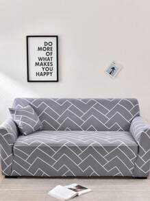 1 pièce Housse de canapé élastique à couverture complète, protecteur de meuble lavable pour le salon - Gris pâle - Voir 6