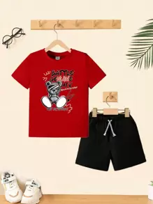 Tween Boys Sets - 紅色 - 查看 1