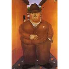 1pc Vintage Fernando Botero Art Dik Persoon Canvas Schilderij Paar Dansende Prints Muurschildering Grappige Figuren Muurkunst Poster Voor Woonkamer Decor Geen Lijst