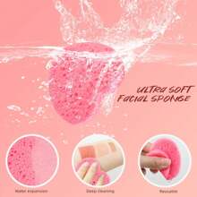 10/30/50/100pcs Heart Shape Facial Sponge,Esthetician Supplies- Pink Deep Cleaning Absorbent Compressed Facial Sponges Face Cleansing Sponge Powder Puff For Facial Massages & Daily Beauty Routine Compressed Facial Sponges Gifts