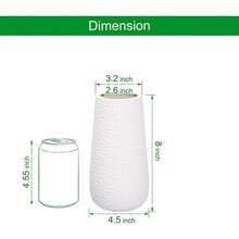 12 Inch Textured White Elegant Oval Ceramic Vase For Flowers, Home Décor Vase With Design Box, VS-LD-C-3 - Textured White - View 4