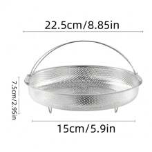 1 pièce Panier cuiseur vapeur multifonctionnel tout-en-un avec poignée, panier de vidange en acier inoxydable pour la maison avec maille fine, lavable au lave-vaisselle, parfait pour la cuisson à la vapeur des légumes, facile à utiliser