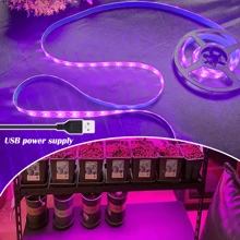 LED Pflanzenwachstums-Lichtstreifen, 1 Stück Vollspektrum LED Pflanzenwachstums-Lichtstreifen, per USB betrieben, für Gewächshaus, Garten, Zuhause, Balkon Aufzucht
