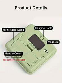 1 Pc Versatile Digital Kitchen Timer With Alarm Clock - Count Up & Down, 24-Hour Display, Memory Function, Large LCD, Magnetic/Stand Options For Cooking, Baking, Study & Gym,No Battery Included