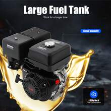 ZhdnBhnos 420CC Gasoline Engine 4 Stroke 15HP OHV Petrol Water Pump Engine 9700W Vibrators Engine Generators Engine Dosing Machines Engine - Black - View 2