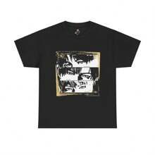 Love And Deepspace Shirt, Love And Deepspace Xavier, Rafayel, Zayne, Sylus, Otome T-Shirt, Oversized Short Sleeve Classic Heavy Cotton T Shirt Printed Graphic Tee Women's Casual Short-Sleeved Top - 黑色 - 查看 2