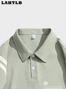 Conjunto de Camisa Polo Casual de Verão Masculina Solta