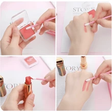 Kit 50 Pincéis Pincel Aplicador Labial Pincel de Lavagem de Cílios Extensão de Cílios Pincel Descartável Para Batom Gloss Extensão Limpeza de Cílios