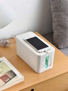 1 件桌面防电击插座收纳盒，塑料电话和电缆收纳盒 - 彩色 - 查看 3