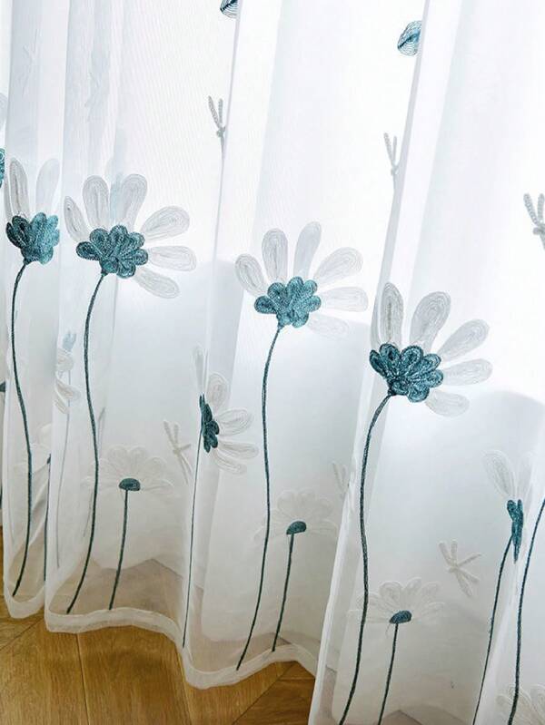 1pc Modern Jacquard Gauze Curtain For Living Room Window